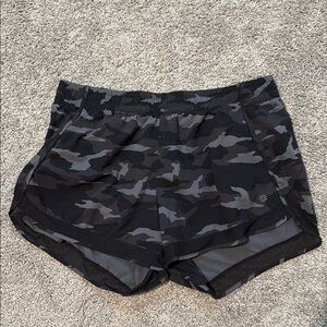 Athlete Black Camo Mesh Racer Run Short